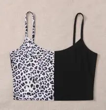 Cheetah Half Print Tank Top