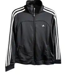 Adidas Original Women’s Three Striped Full Zip Black Athletic Jacket 