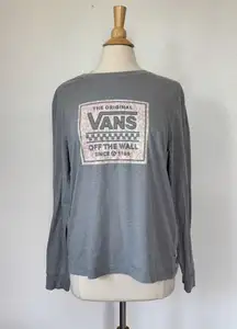 Vans Gray Long Sleeve Graphic T-Shirt