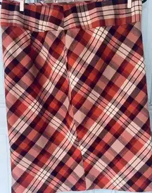 The Limited Y2K Pencil Skirt Plaid Women's Size 4 Orange