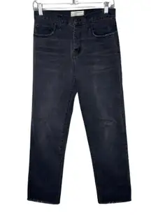 Current Elliott Jeans Womens 2 26"  Edgebrook Black‎ Original Straight Neutral