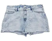 Ava & Viv Womens Plus Size 26W Acid Wash Stretchy Denim Jean Shorts