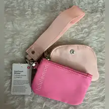 Lululemon Pink Dual Pouch Wristlet