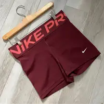 Nike Pro Shorts 3" workout Red (medium) compression training gym activewear