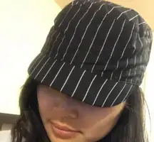 Black and white stripe hat