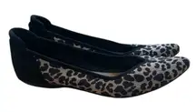 Anne Klein Sport Leopard Print Pointy Toe Ballet Flats