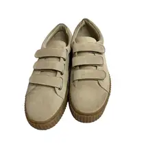 Urban Outfitters Suede Platform Sneaker Tan Women's sz 9 Euc