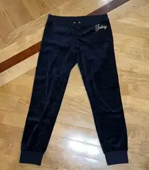 Juicy Couture black velour jogger