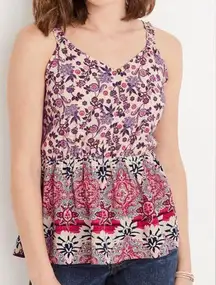 NWT Maurices Mixed Floral Print Tank Top‎ - L