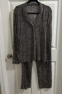 NORDSTROM Moonlight Eco Pajamas in Brown Brownie Animal Prints Women’s size XL