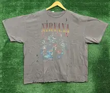 Nirvana MTV Unplugged in New York Grunge Band Distressed Tee O/S