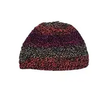 Black Multicolor Knit Beanie