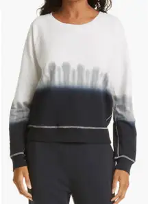 Rails‎ Theo Charcoal Dip Dye Sweatshirt Womens Size Large Black White NEW *FLAW
