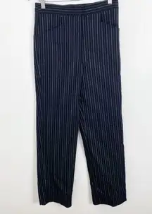 Topshop Black & White Striped Straight Leg Trouser Dress Pants Size 6 NEW Formal