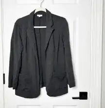 J. JILL M Petite Dark Gray Knit Ponte Blazer‎ Work Wear Office Business