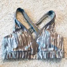 JoyLab Gray Camo Pattern Sports Bra Size Small