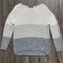 RDI Open Knit Long Sleeve Sweater Blue White Size XL NWT Boho Lagenlook