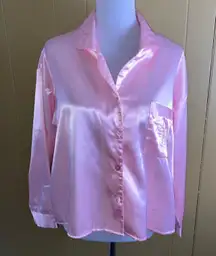 Victoria’s Secret women M Longsleeve top & shorts pajama set pink 