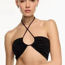 Aritzia Sunday Best Black Cora Halter Top size S