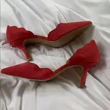 Sole society Pink scallop outline heels