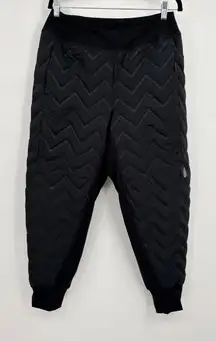 Free People Gettin Lost Packable Pant Chevron Jogger Pants Black M Cozy