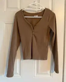 Hollister Brown Sweater Top