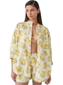 Out from Under Urban Outfitters Lemon Bailey Boyfriend Oversized Blouse XS/S