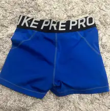 Nike  Blue Pro Shorts