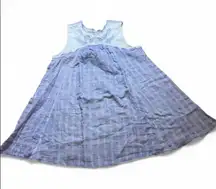 Free People Light Blue embroidered floral‎ dress cottagecore