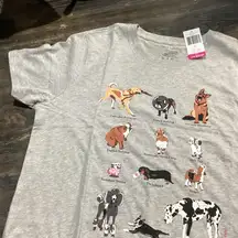 Vera Bradley Gray Dog Show T-Shirt size L
