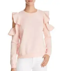 Rebecca Minkoff | Gracie Blush Pink Cold Shoulder Ruffle Sweater Size Small