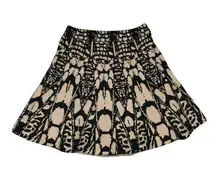 WOW COUTURE Tan/Black "Sweater Knit' A-Line Skirt NWOT Size SMALL