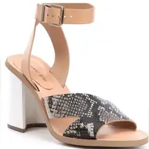 Gianni Bini Marilane snake print block heel sandal women’s shoe size 7.5