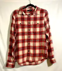 Lucky brand plaid flannel classic fit size: small