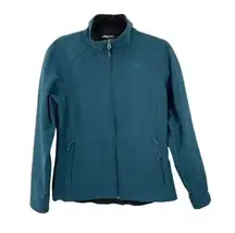 The North Face Fleece Softshell Full Zip Up Teal Jacket Women's Size M