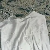 Vintage floral dainty Elegant White Slip nightie size medium