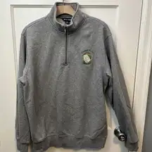 Kappa Delta Sorority Crest Quarter Zip Embroidered Sweatshirt Womens Medium Gray