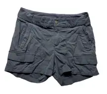 Athleta Shorts Womens Size 8 Gray Trekkie Nylon Hiking Cargo Pockets Stretch