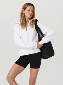 Vuori Restore Relaxed Half Zip Hoodie Size Small White