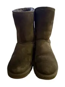 UGG Warm Women's 1016223 Short Charcoal Gray Pullon Boots Size 8