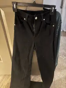 Black H&M Jeans High-Waisted Wide-Leg