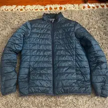 Goodfellow light puffer jacket blue size large