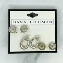 Dana Buchman Set of 3 Post Stud Pierced Earrings