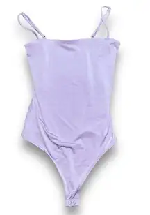 EXPRESS  body contour silky compression square neck thong bodysuit NWOT