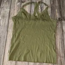 Eloquii tank knit 18 20 stretch Olive Green Ribbed Women's Top