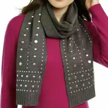 MICHAEL KORS studded women's winter scarf wrap - Grey