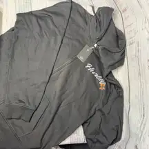 Hurley Hawaiian Flower Print Logo Black Full Zip Hoodie NWT 1x