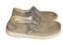 Hey dudes Wendy Chambray light grey loafers size 9