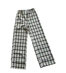 Vintage Plaid Wide-Leg Trousers Retro Chic Princess Polly Size 2 Euro  Pants