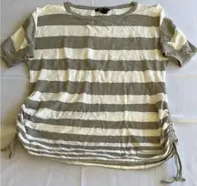 Style & Co stripped crewneck sweater. Short sleeve. Size large